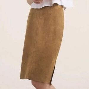 Elegant Tan Pencil Skirt